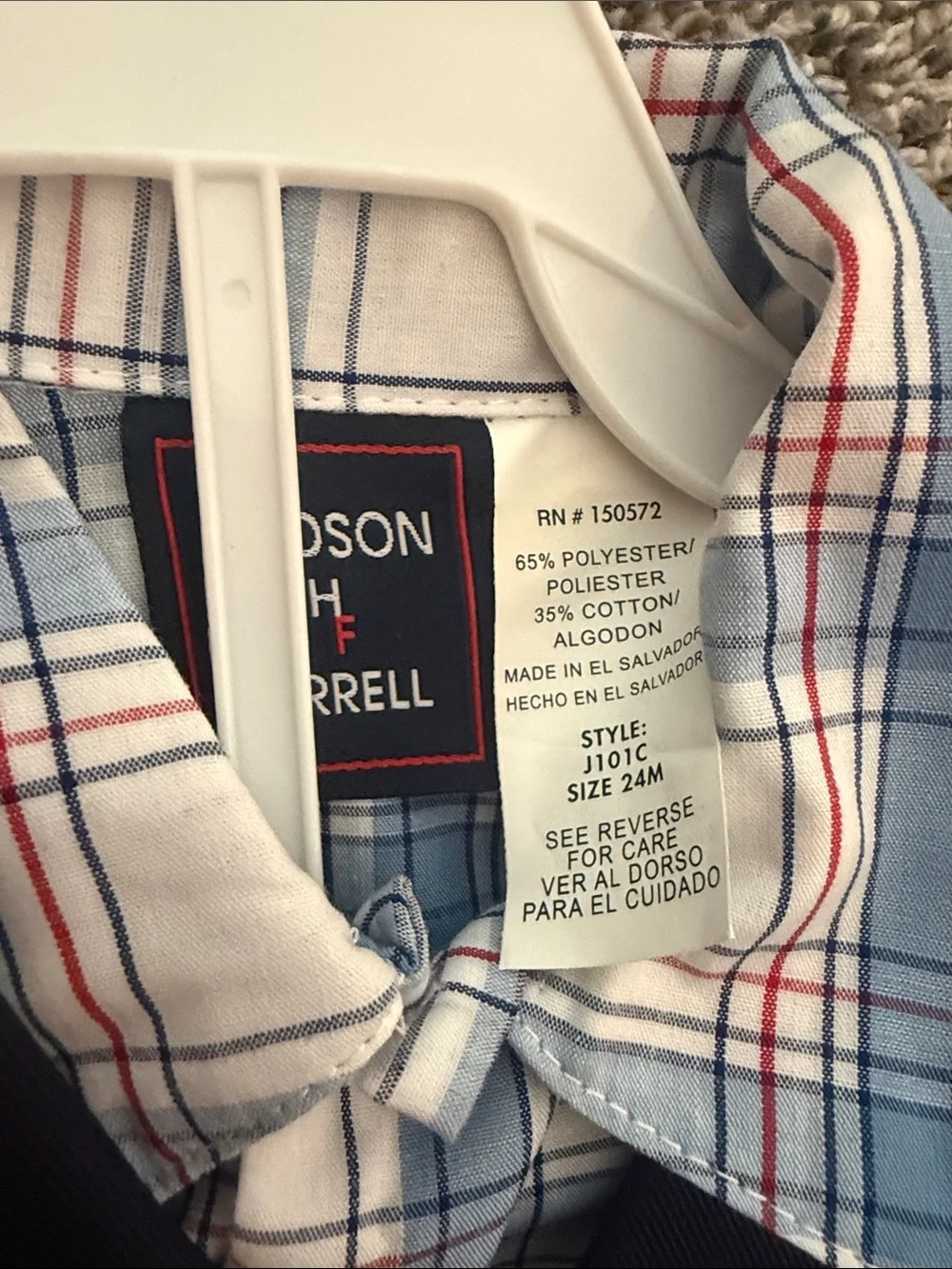 Toddler Plaid Shirt, Navy Vest & Red Pants Matching Set (worn once)